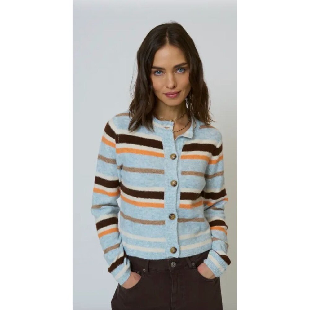 Central Park West Cozy Button Cardigan Multi Womens Size Large